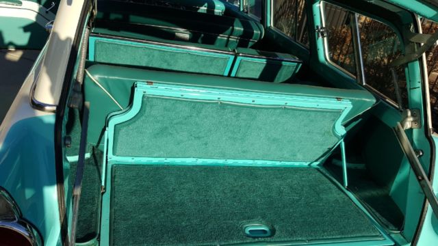 1955 Teal Ford Country Sedan Wagon