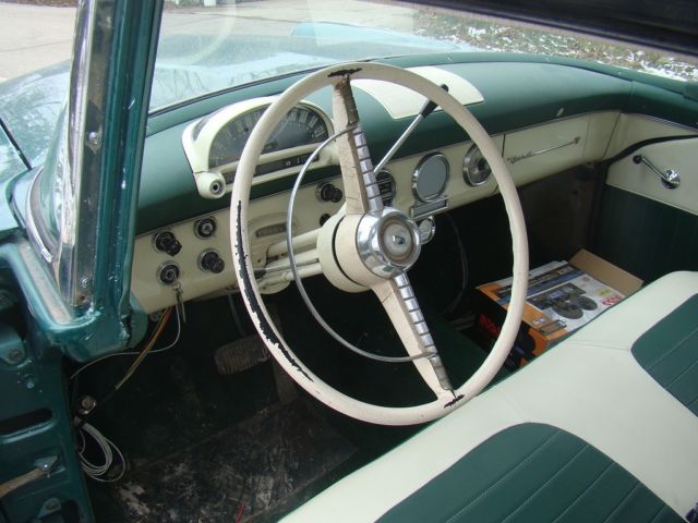 1955 Green Ford Crown Victoria Coupe