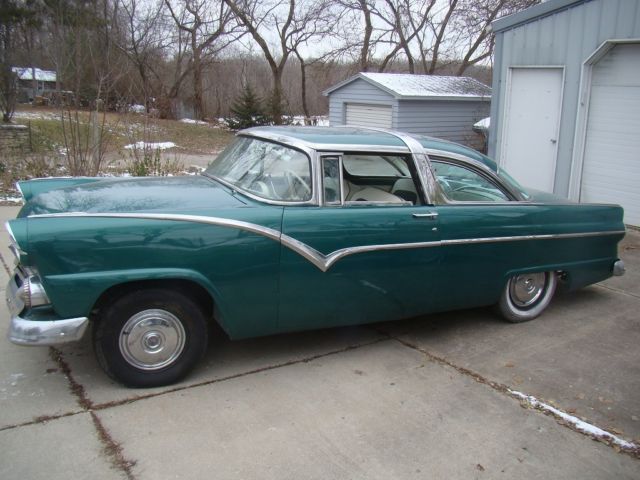 1955 Green Ford Crown Victoria Coupe