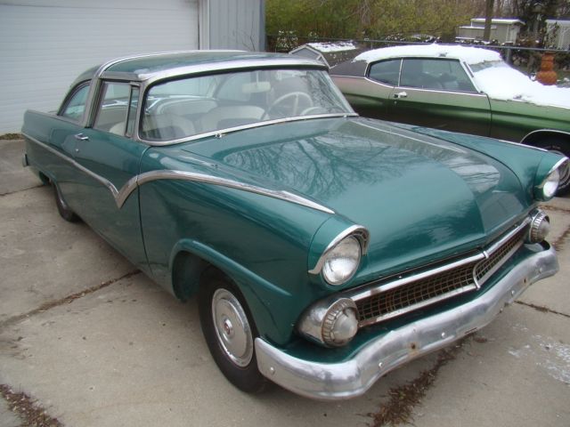 1955 Green Ford Crown Victoria Coupe