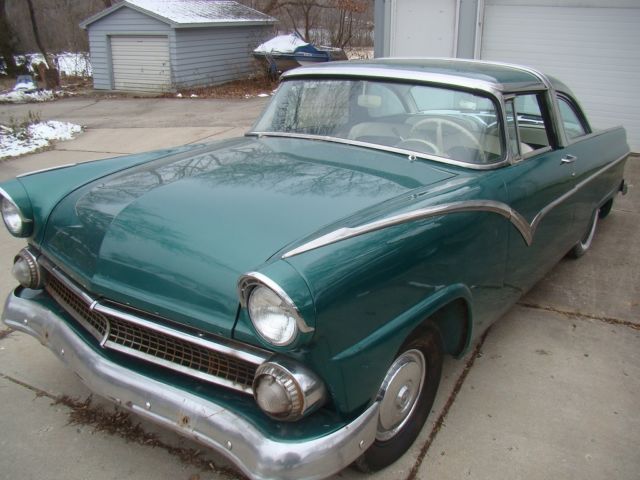 1955 Green Ford Crown Victoria Coupe