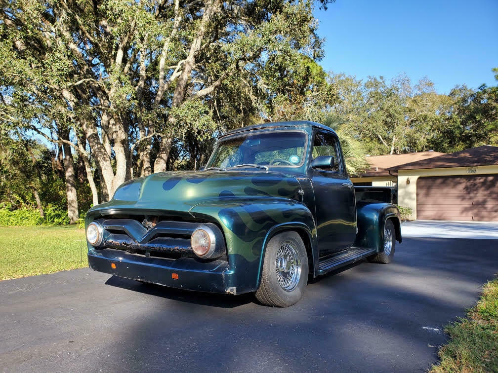 1955 Blue/Green Ford F-100 Standard Cab Pickup