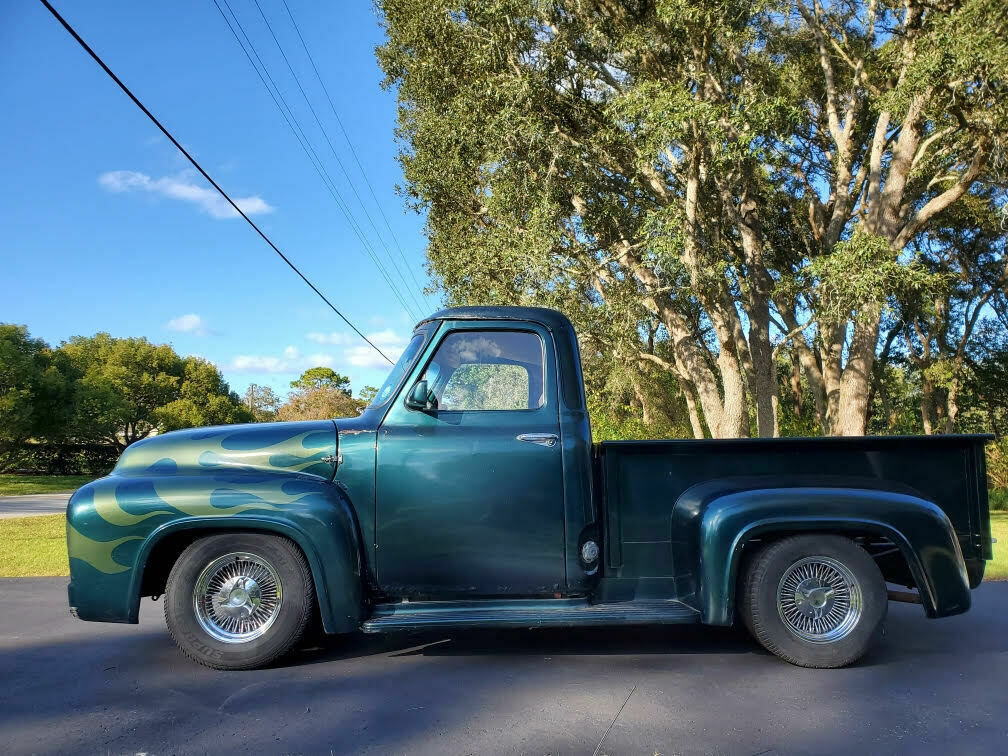1955 Blue/Green Ford F-100 Standard Cab Pickup