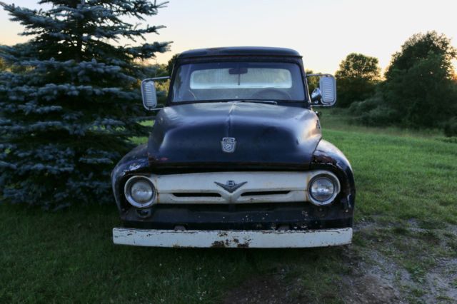 1955 Black Ford F-100 Standard Cab Pickup