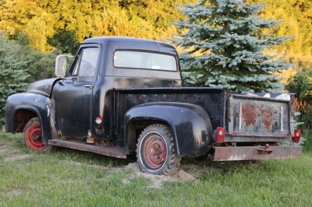 1955 Black Ford F-100 Standard Cab Pickup