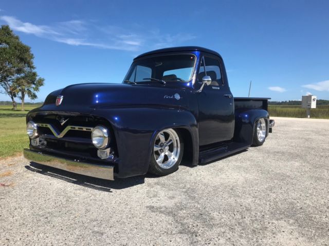 1955 Blue Ford F-100 Standard Cab Pickup
