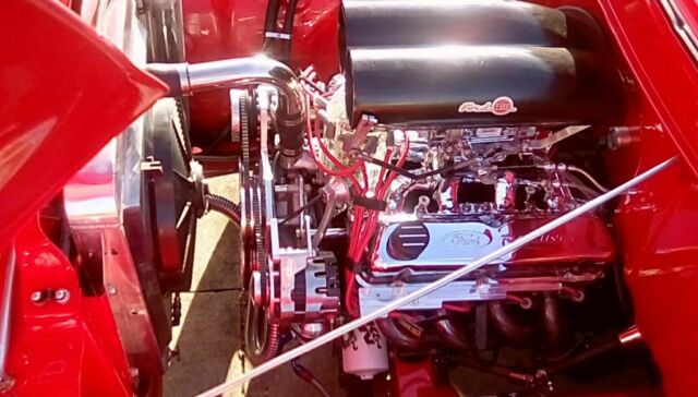 1955 Red Ford F-100 Crew Cab Pickup