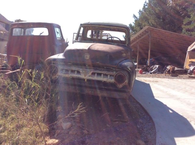 1955 Yellow Ford F-100 Pickup