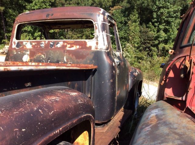 1955 Yellow Ford F-100 Pickup