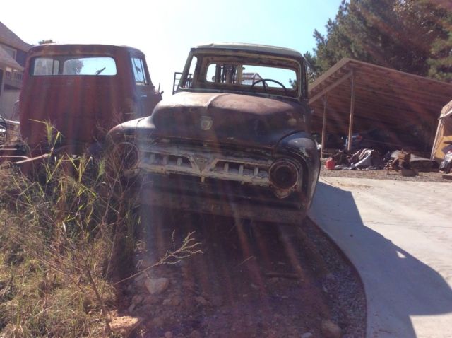 1955 Yellow Ford F-100 Pickup