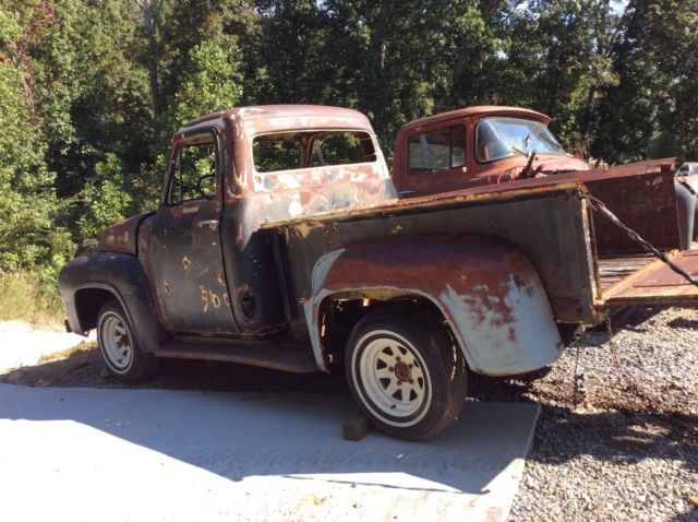 1955 Yellow Ford F-100 Pickup