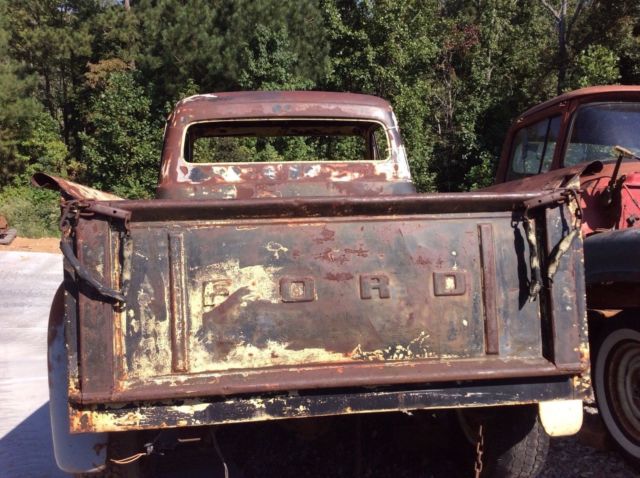 1955 Yellow Ford F-100 Pickup