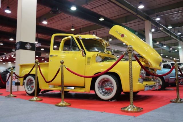 1955 Yellow Ford F-100 Crew Cab Pickup