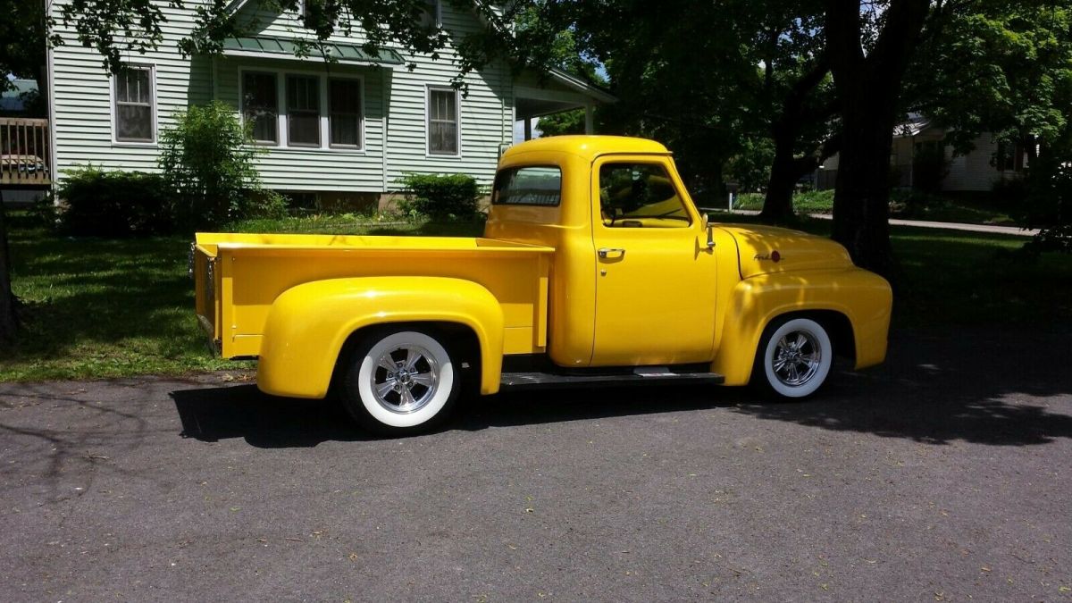 1955 Yellow Ford F-100 Standard Cab Pickup
