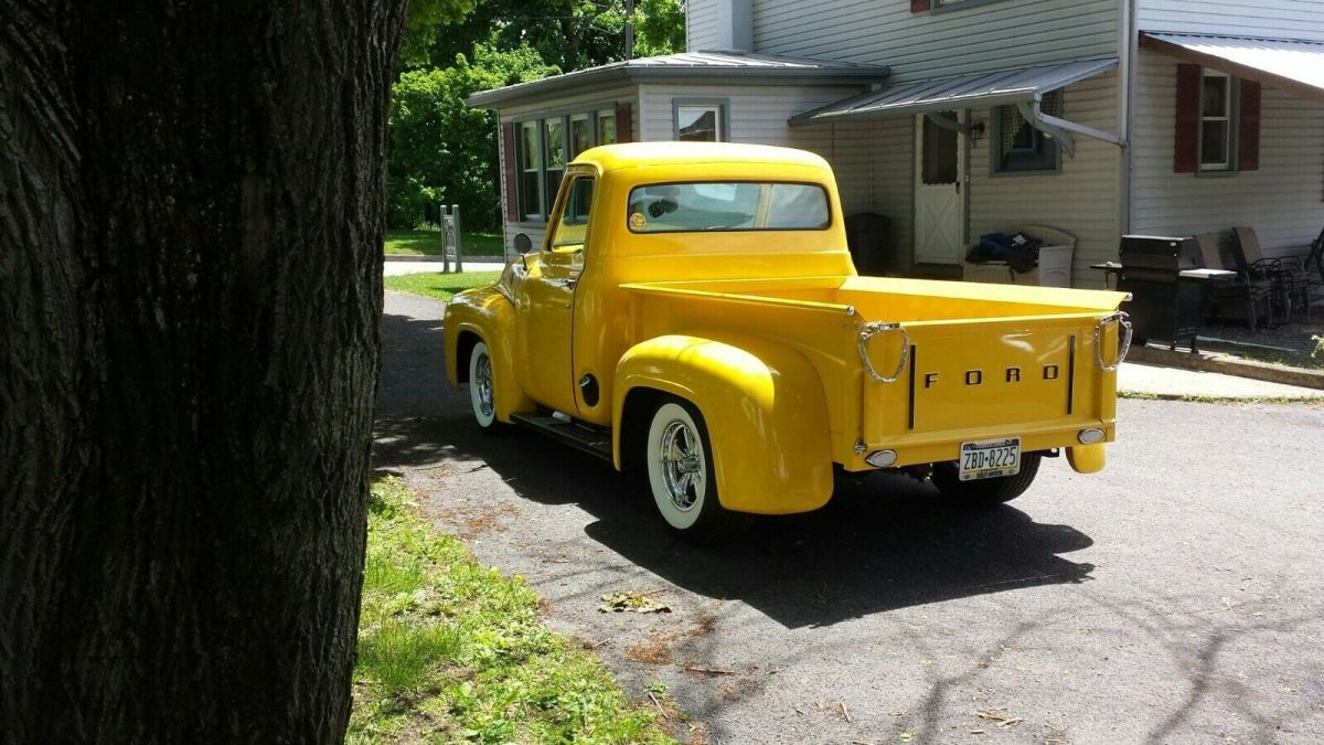 1955 Yellow Ford F-100 Standard Cab Pickup