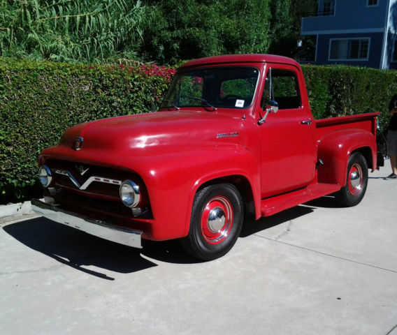 1955 Red Ford F-100 PICKUP
