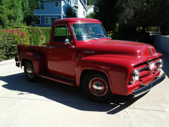 1955 Red Ford F-100 PICKUP
