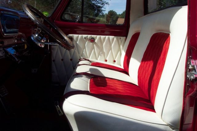 1955 Burgundy Ford F-100 Standard Cab Pickup