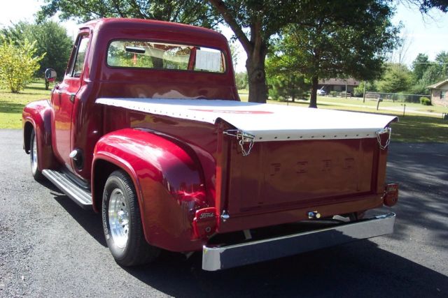 1955 Burgundy Ford F-100 Standard Cab Pickup