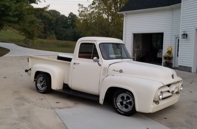 1955 off white Ford F-100 Standard Cab Pickup