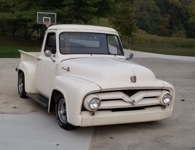 1955 off white Ford F-100 Standard Cab Pickup