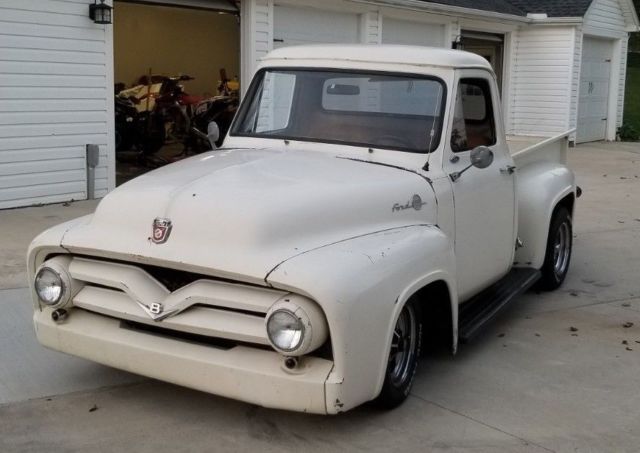 1955 off white Ford F-100 Standard Cab Pickup