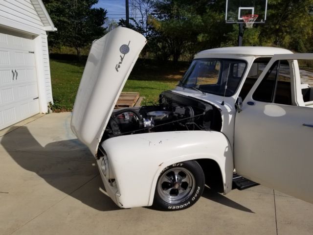 1955 off white Ford F-100 Standard Cab Pickup