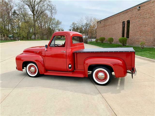 1955 Red Ford F-100 Pickup