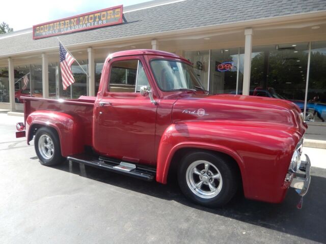 1955 Red Ford F-100 Standard Cab Pickup