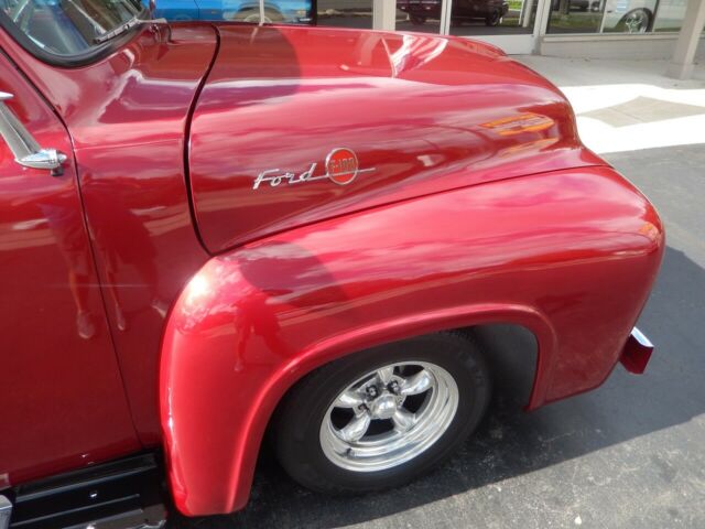 1955 Red Ford F-100 Standard Cab Pickup