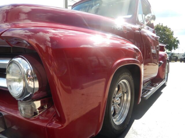 1955 Red Ford F-100 Standard Cab Pickup