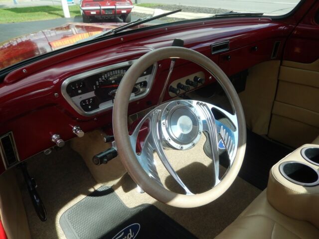 1955 Red Ford F-100 Standard Cab Pickup