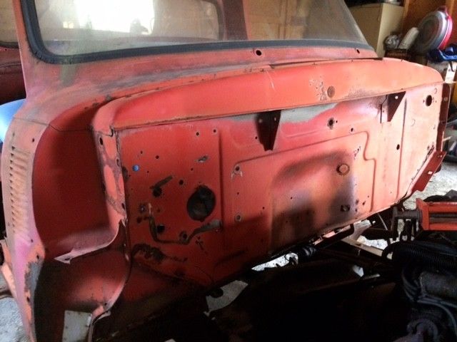 1955 Red Ford F-100 Standard Cab Pickup