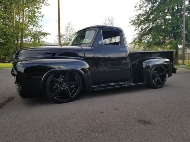 1955 Black Ford F-100 Standard Cab Pickup