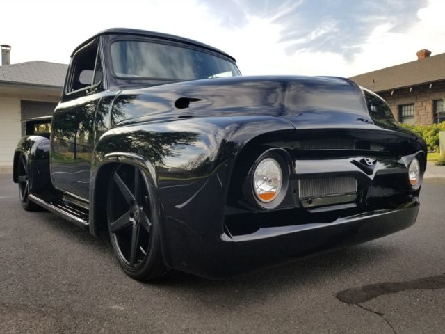 1955 Black Ford F-100 Standard Cab Pickup