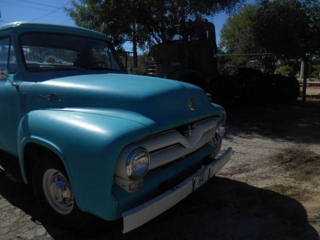 1955 Blue Ford F-100 TRUCK SIGLECAB