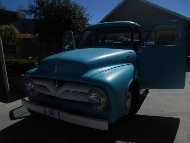 1955 Blue Ford F-100 TRUCK SIGLECAB