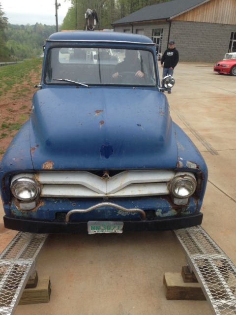 1955 Black Ford F-100 Standard Cab Pickup