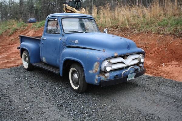 1955 Black Ford F-100 Standard Cab Pickup