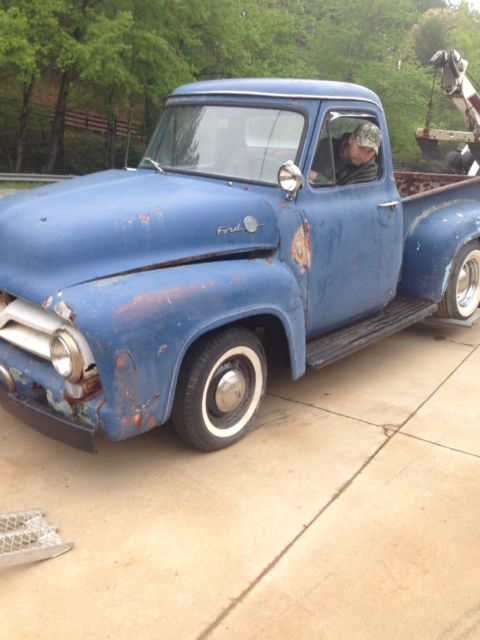 1955 Black Ford F-100 Standard Cab Pickup