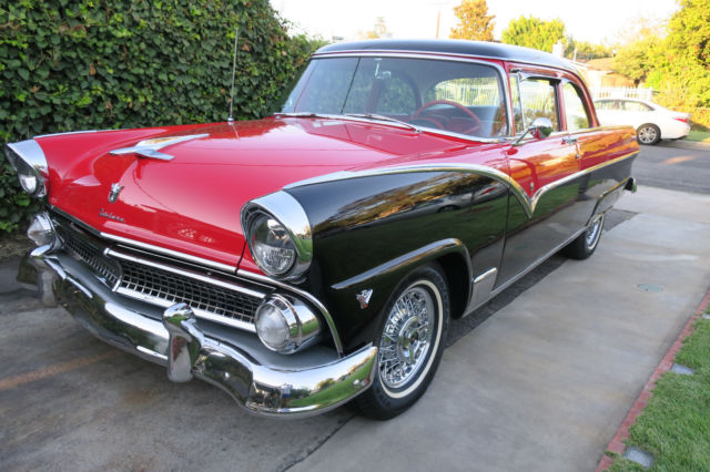 1955 Red Ford Fairlane Coupe