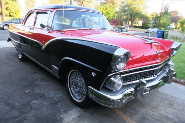 1955 Red Ford Fairlane Coupe