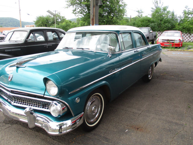 1955 Teal Ford Fairlane Sedan