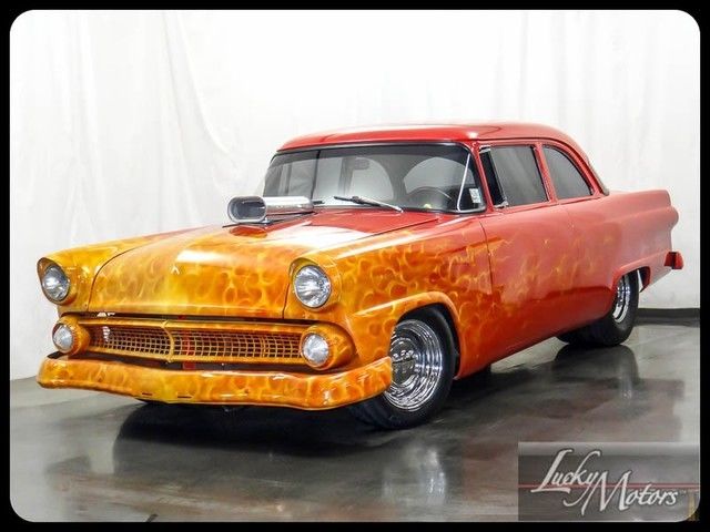 1955 Red Ford Fairlane Sedan