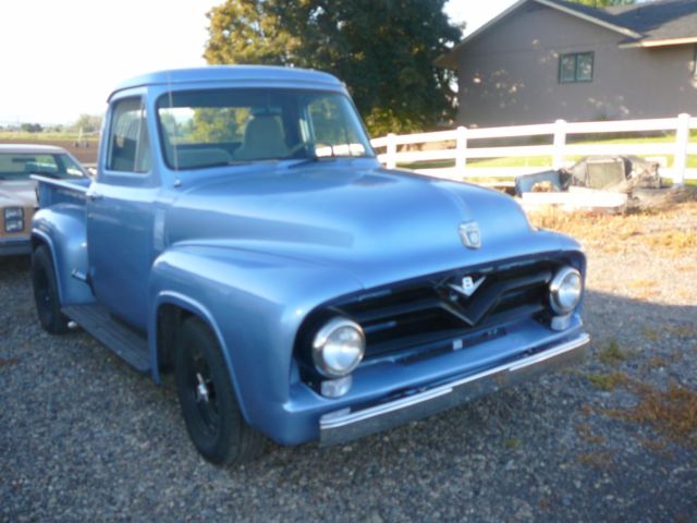 1955 Blue Ford F-100 Standard Cab Pickup