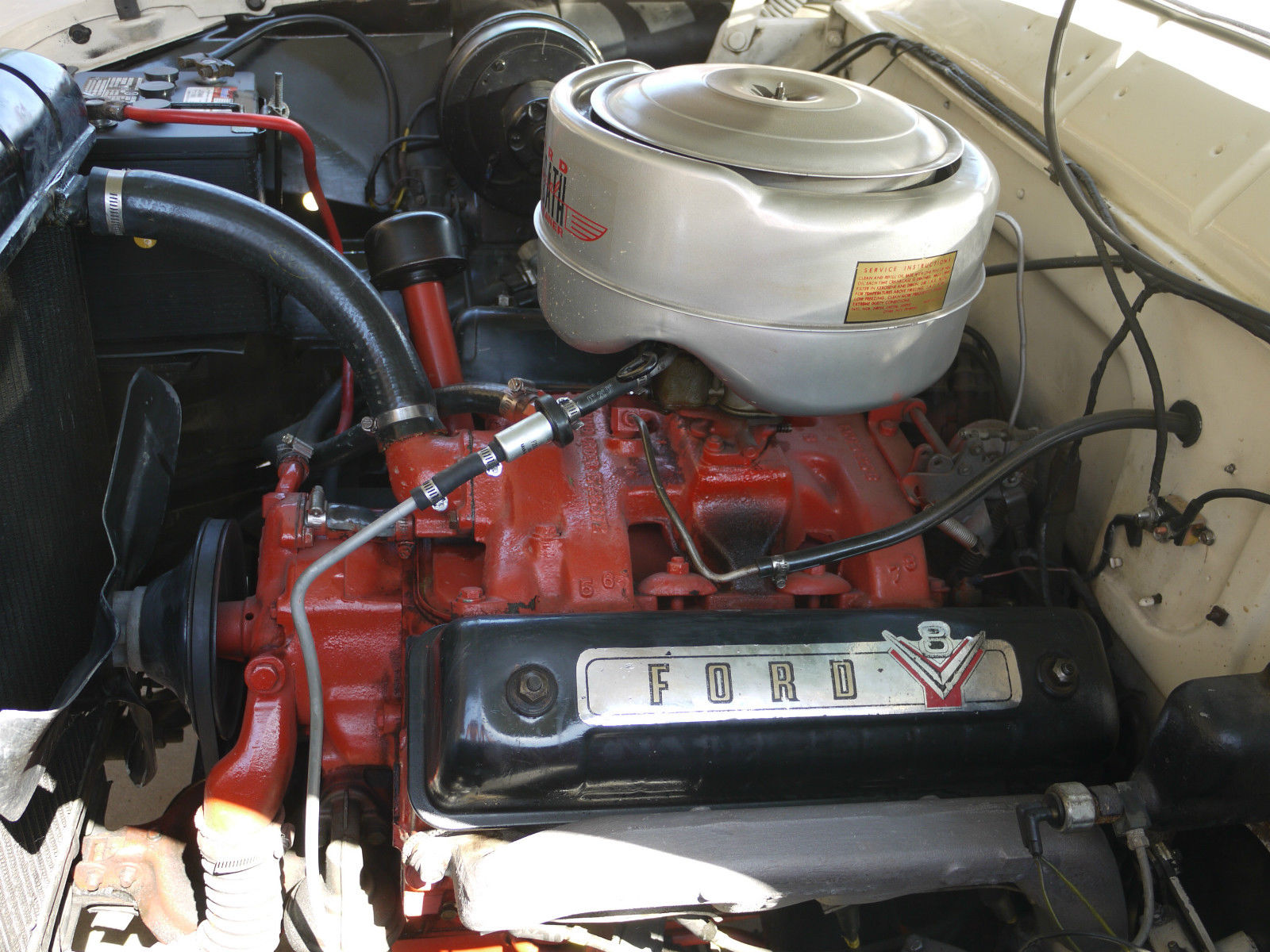 1955 Red/White Ford Fairlane Convertible