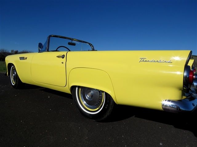 1955 Yellow Ford Thunderbird Convertible