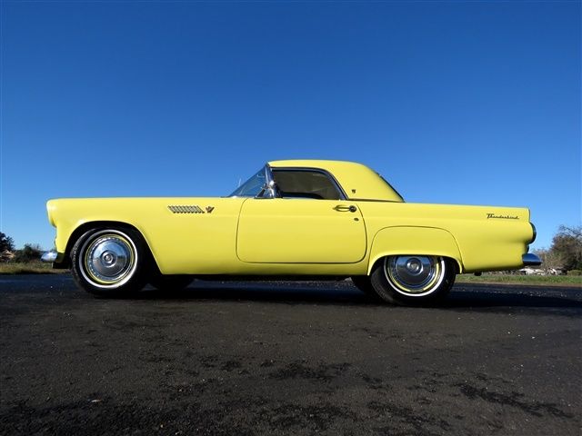 1955 Yellow Ford Thunderbird Convertible