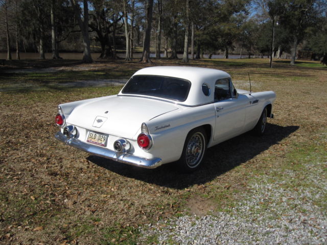1955 white Ford Thunderbird Convertible