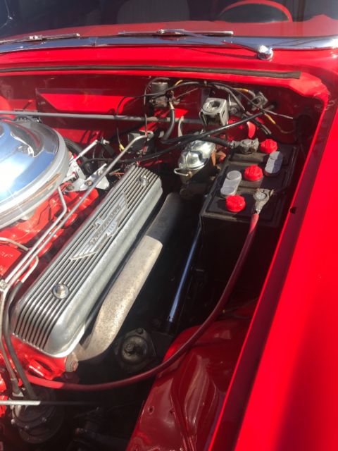1955 Red Ford Thunderbird Convertible